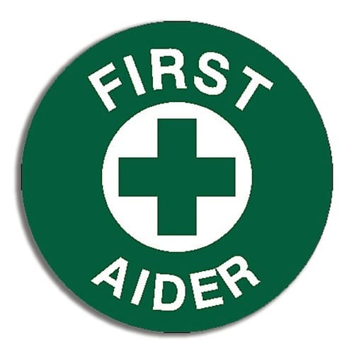 First Aid Trained Hard Hat Sticker 10/sheet 50 OD