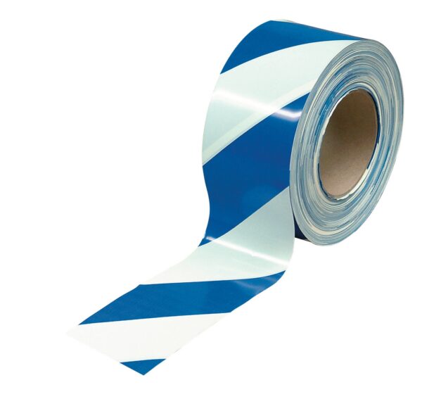 Barrier Tape - Blue/White 75mm x 100m