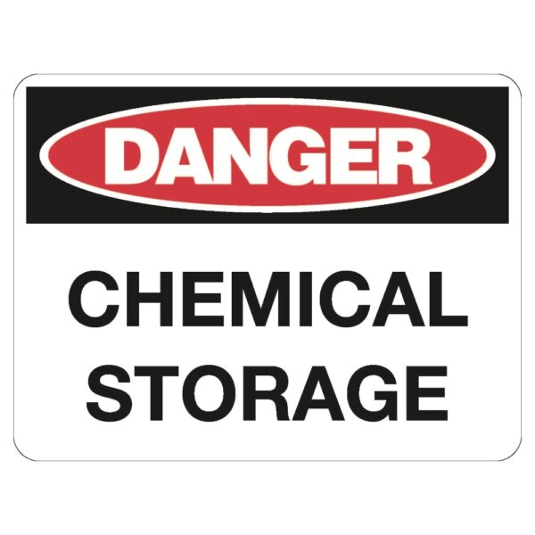 Danger Chemical Storage Sign - Poly - 600 x 450