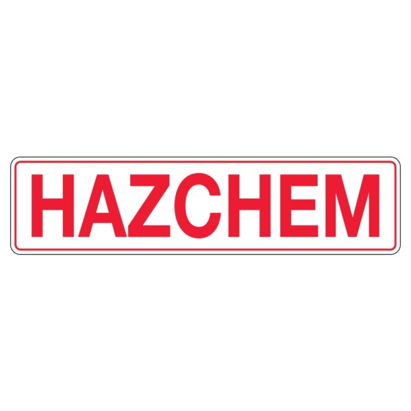 Hazchem Sign - Metal - 600 x 125