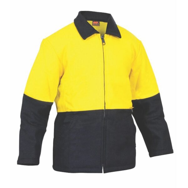Wool Blend Bluey Jacket - Yellow/Navy