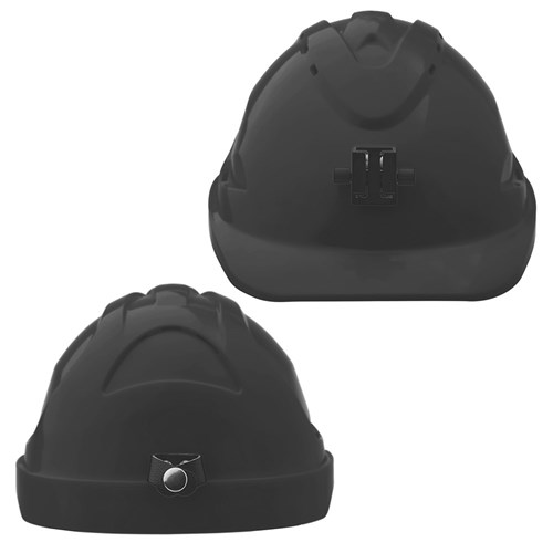 Hard Hat - V9 Vented 6 Point Hard Hat Ratchet Harness + Lamp Bracket