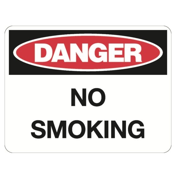 Danger No Smoking Sign - Metal - 600 x 450