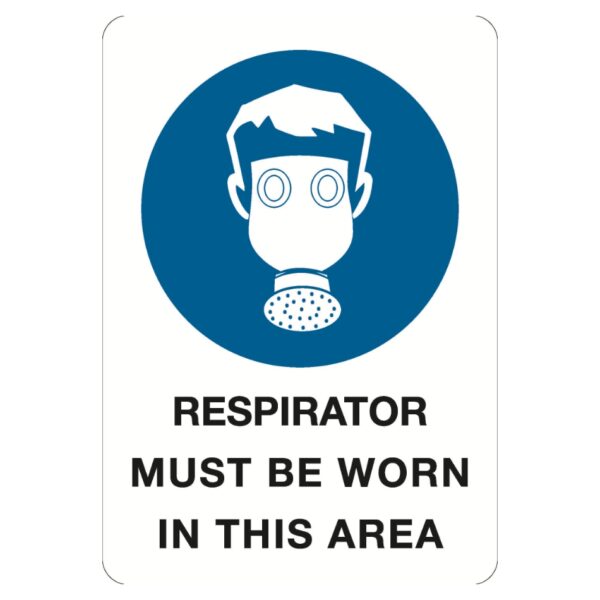 Respirator Must Be Worn In This Area Sign - Metal - 600 x 450