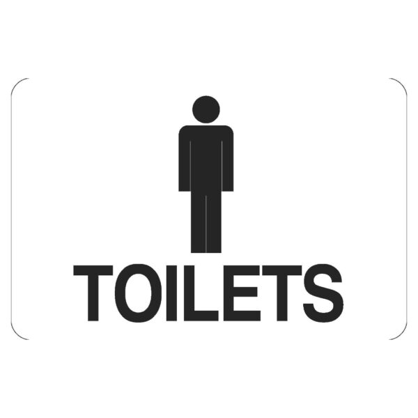 Male Toilets Sign - Poly - 300 x 225