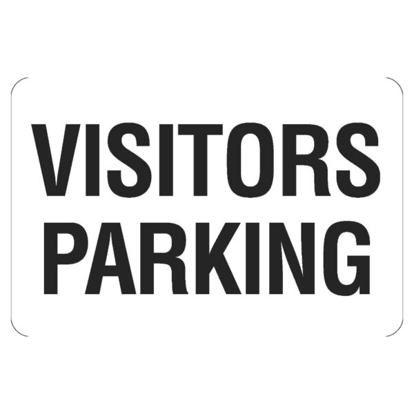 Visitors Parking Sign - Metal - 450 x 300