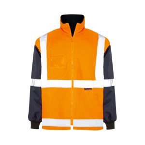 Spartan - Taped Reversible Waterproof Hi Vis Fleece Jacket - Orange/Navy