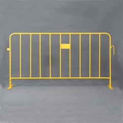Crowd Control Barrier - Powder Coated Yellow