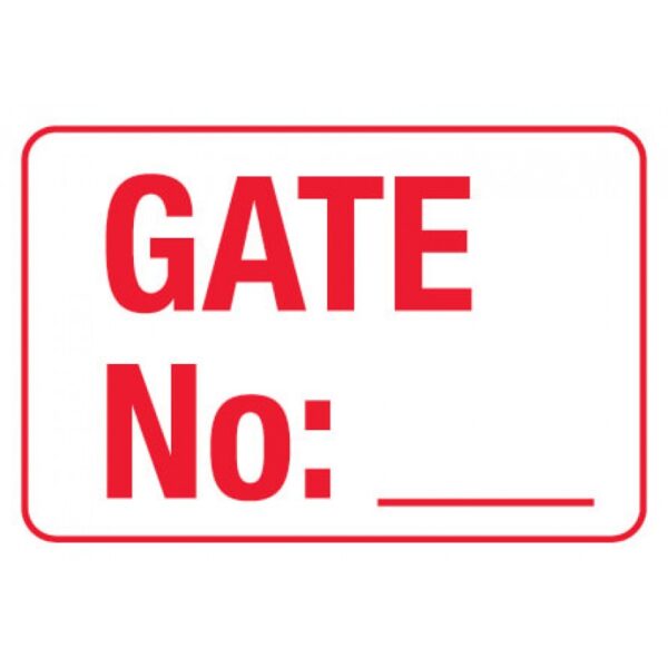 Safety Sign Gate No: Metal 600 x 450