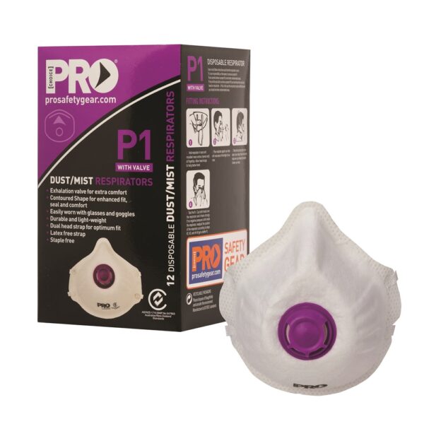Dust Mask - P1 Disposable Valved Respirators