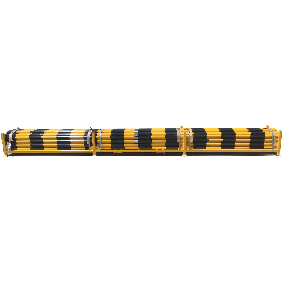 Heavy Duty Barricading Pole 2.9m Yellow & Black Site Ware Direct