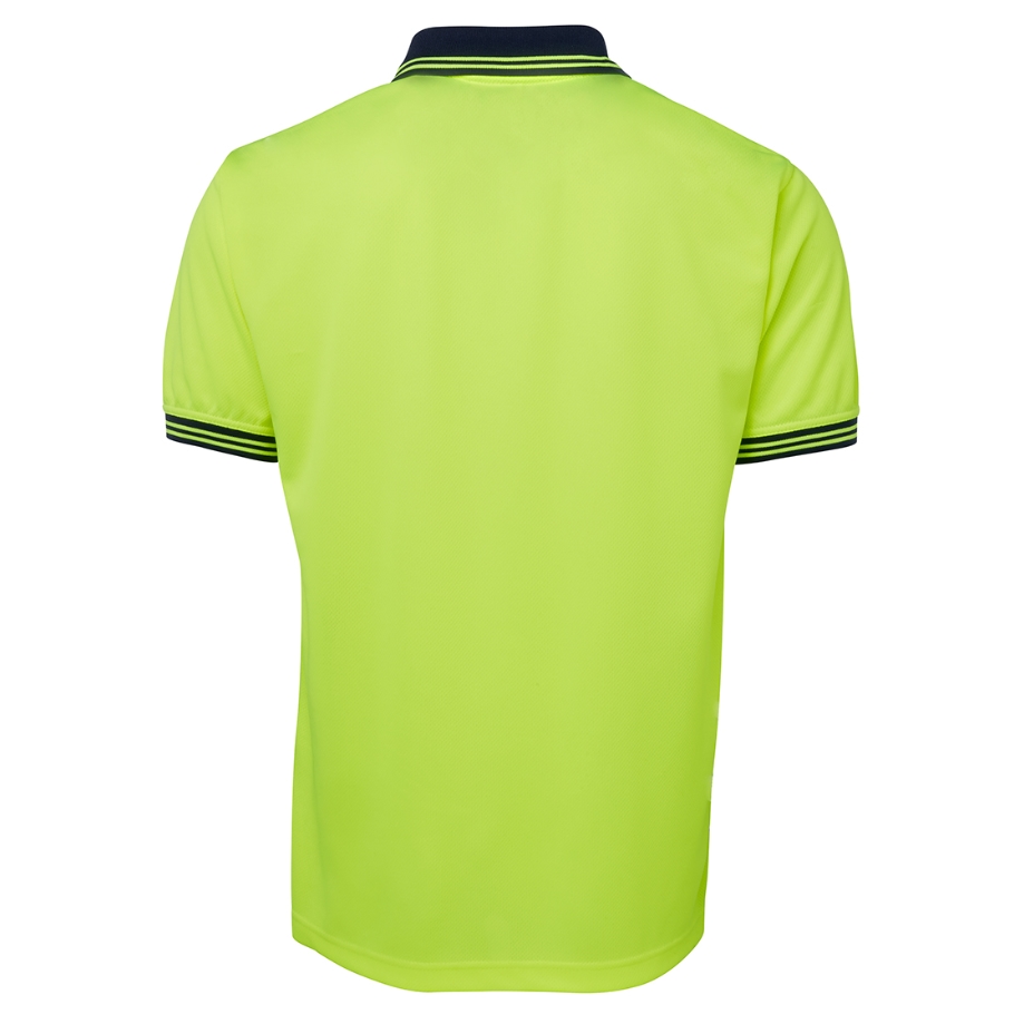 Short Sleeve Traditional Hi Vis Polo - Yellow/Navy - Site Ware Direct ...