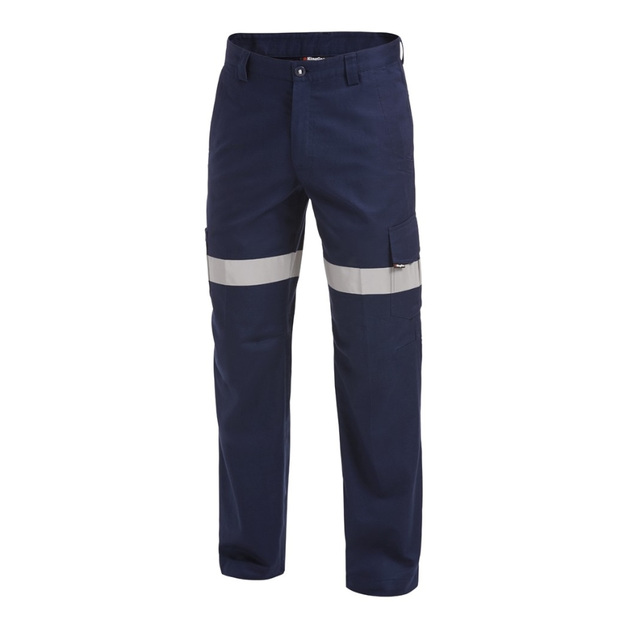 KingGee Taped Workcool 2 Reflective Pants Navy Site Ware Direct