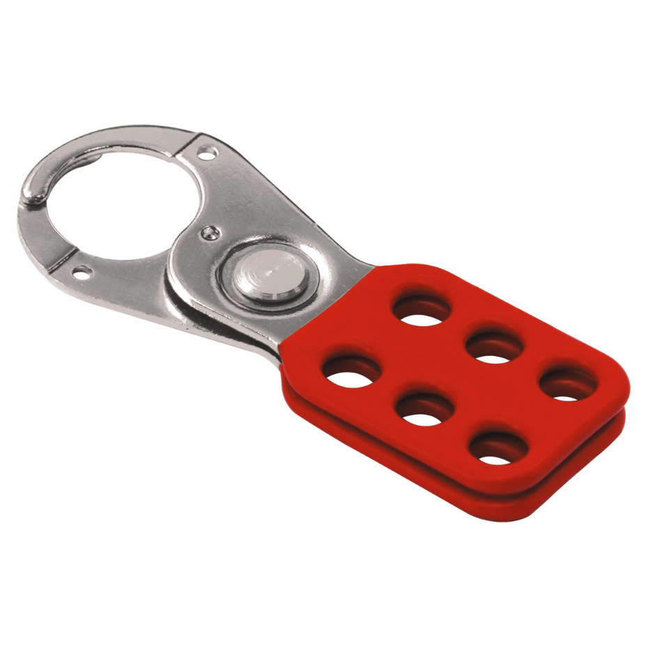 Vinyl Coated Steel Lockout Hasp 25mm Red Site Ware Direct
