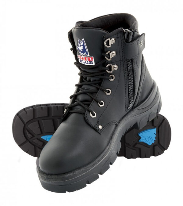 Steel Blue - Argyle Zip Sided Boots 312152 - Black