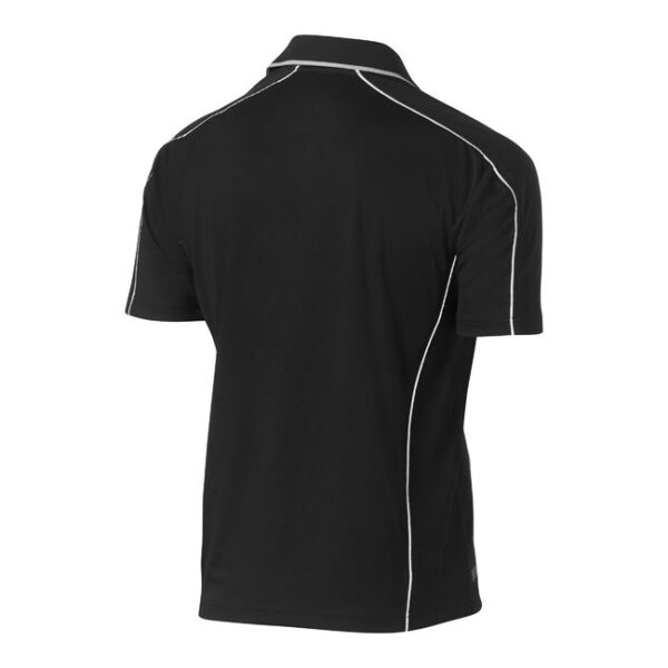 Bisley - Cool Mesh Polo with Reflective Piping - Black