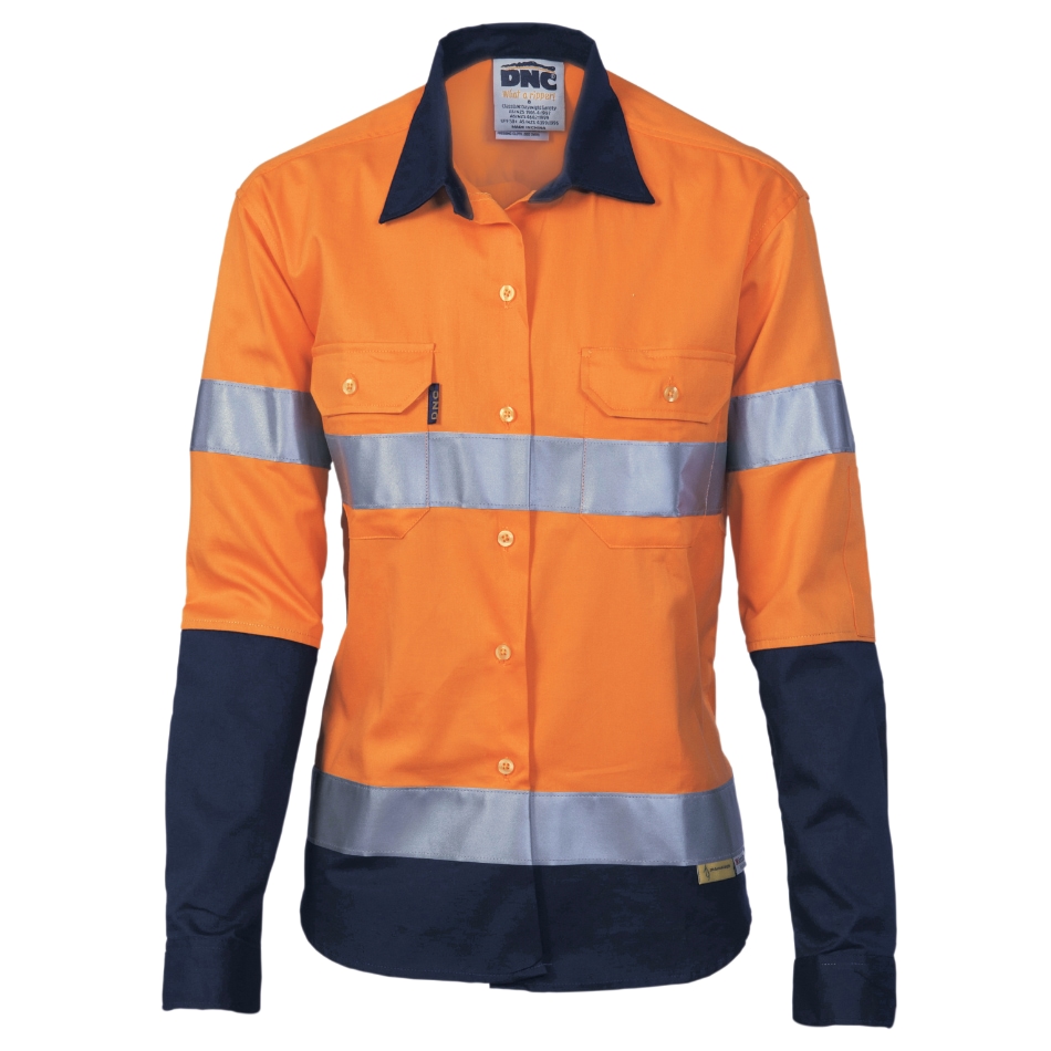 Dnc Workwear Hi-vis Two-tone Short Sleeve Drill Shirt With 3m 8906 R/tape - 3833 main image 1