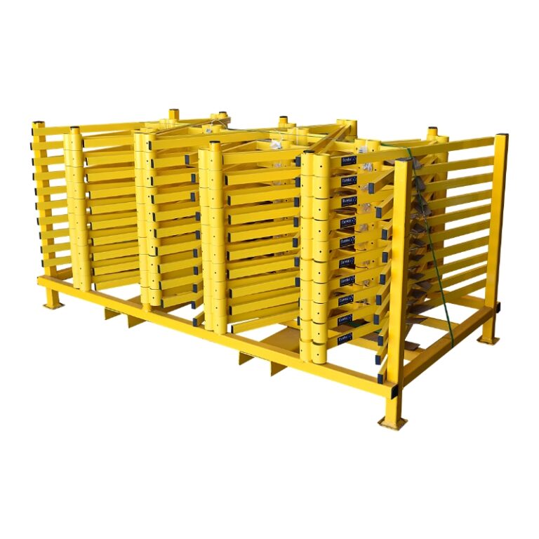 Stillage Racks Yellow Heavy Duty Barricade Leg Stillage - Site Ware Direct - Workwear, PPE ...