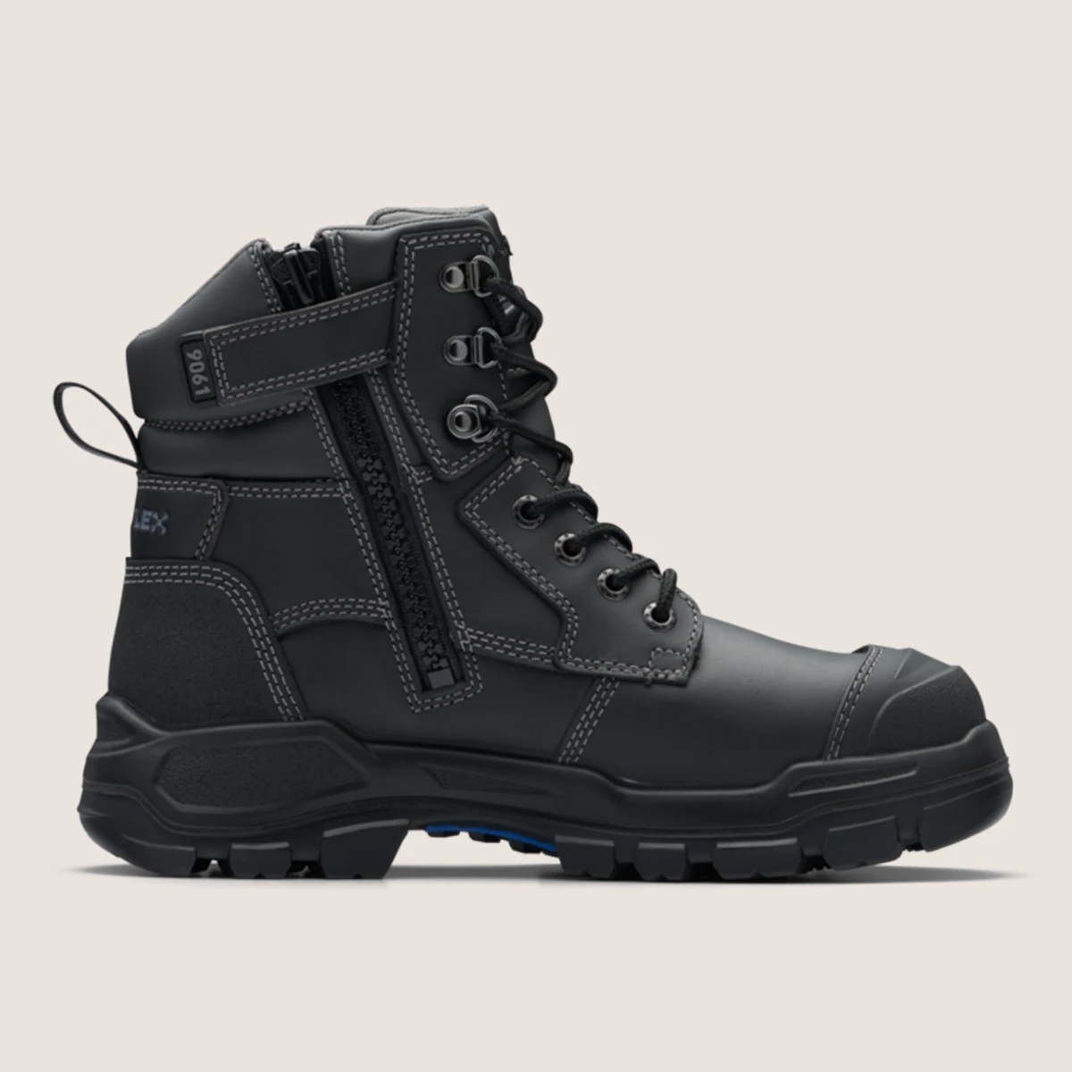 Blund Blundstone #9061 Unisex Rotoflex Zip Up Safety Boots - Black - Site ...