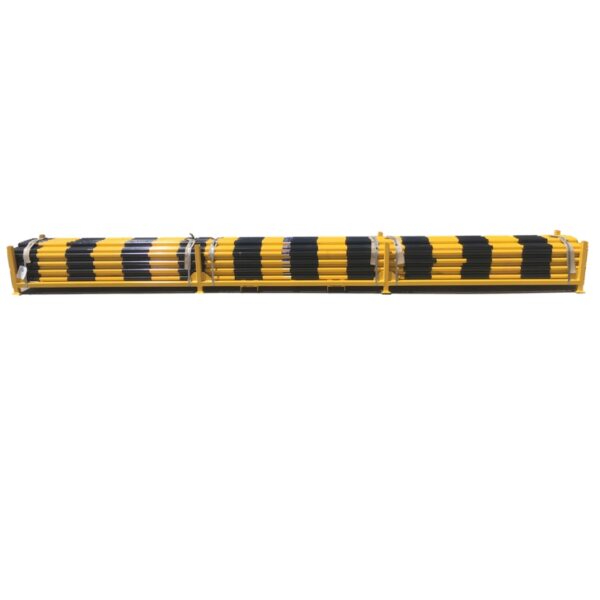 Heavy Duty Barricade Poles 5.8m Yellow & Black