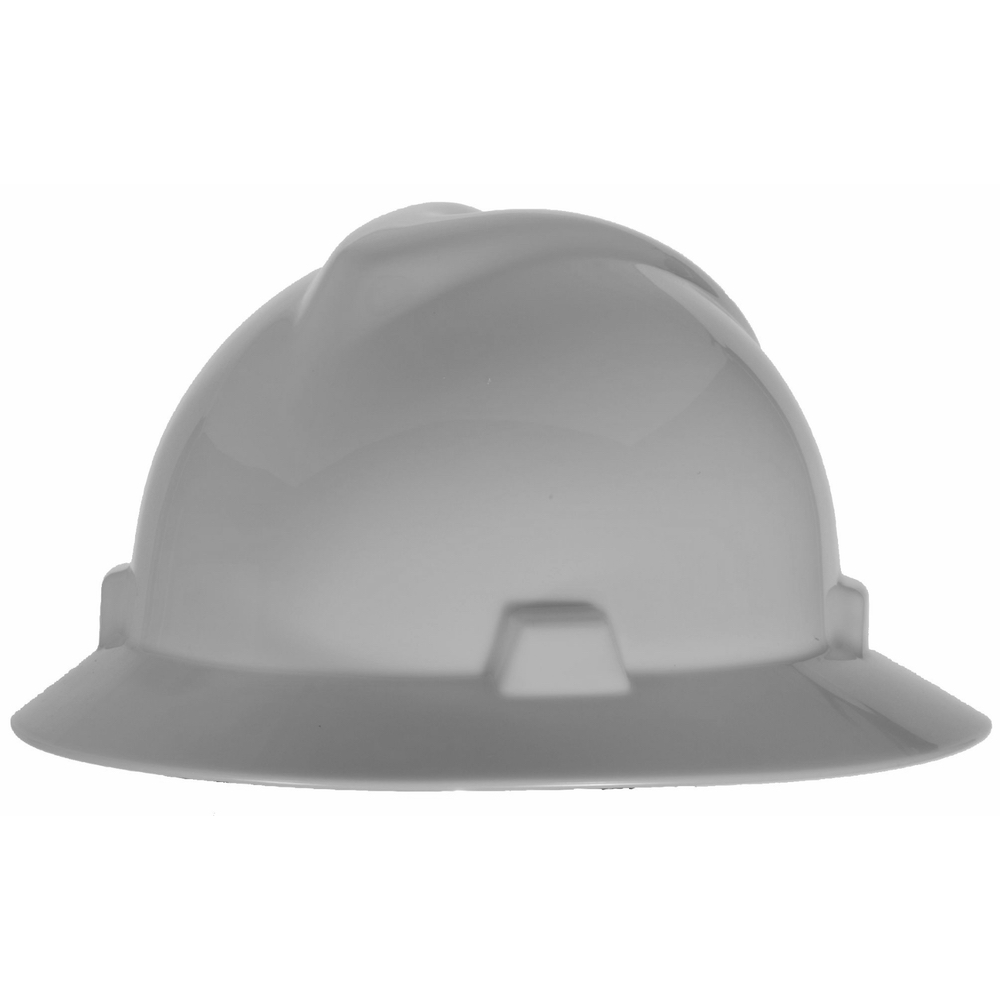 MSA V-Gard Slotted Full-Brim Hat, Yellow, w/Fas-Trac III Suspension MSA V-Gard Slotted Full-Brim Hat, Yellow, w/Fas-Trac III Suspension