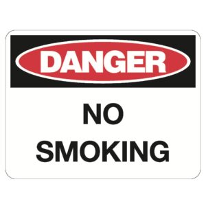 Danger No Smoking Sign - Metal - 600 x 450