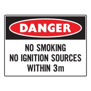 Danger No Smoking No Ign. Sources Within 3M Metal 600 x 450