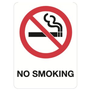 No Smoking Sign - Self Adhesive - 300 x 225