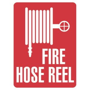 Fire Hose Reel REFLECTIVE Metal 600 x 450