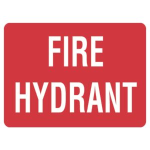 Fire Hydrant Sign - Metal - 600 x 450