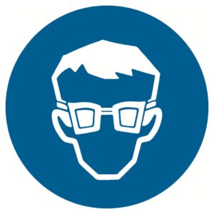 Safety Glasses Decal 200 O.D. 5/Pack