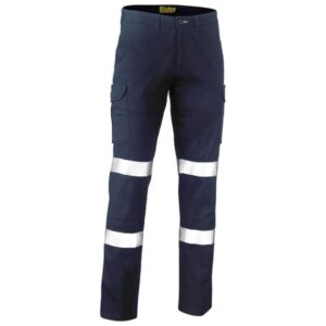 Bisley - Taped Stretch Cotton Drill Cargo Pants - Navy