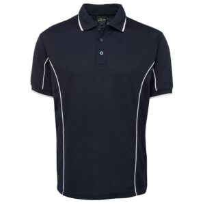 JB's Podium Piping Polo Shirt - Navy/White